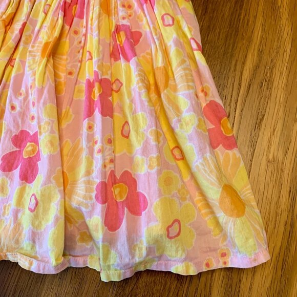 ESPRIT Summer Dress Girls 18 Months Floral Yellow Pink Smocked Flowers Toddler - Picture 5 of 7